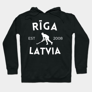 Hokejs LATVIJA latvia RĪGA - Ice Hockey Hoodie